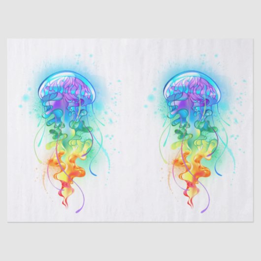 Rainbow-Qualle Seidenpapier (Vorderseite)