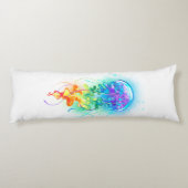 Rainbow-Qualle Seitenschläferkissen (Rückseite)