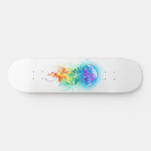 Rainbow-Qualle Skateboard (Horizontal)