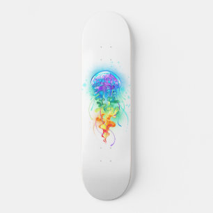 Rainbow-Qualle Skateboard