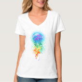 Rainbow-Qualle T-Shirt (Vorderseite)