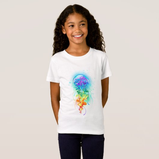 Rainbow-Qualle T-Shirt (Vorne ganz)
