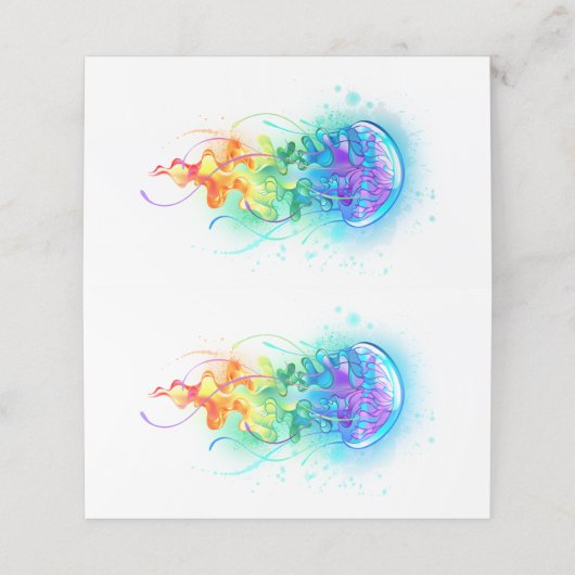 Rainbow-Qualle Terminkarte (Außenseite Aufgefaltet)