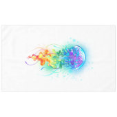 Rainbow-Qualle Tischdecke (Vorderseite (Horizontal))