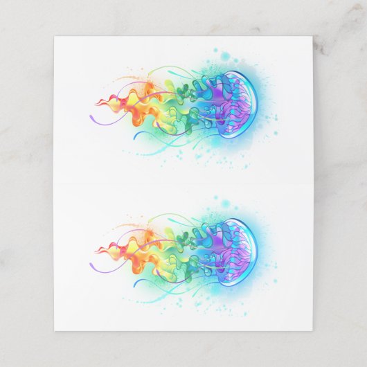 Rainbow-Qualle Treuekarte (Außenseite Aufgefaltet)