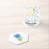 Rainbow-Qualle Untersetzer (Vor Ort)