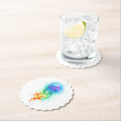 Rainbow-Qualle Untersetzer (Vor Ort)