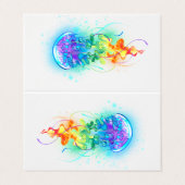 Rainbow-Qualle Visitenkarten (Außenseite Aufgefaltet)
