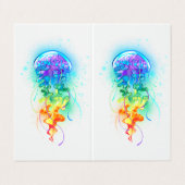 Rainbow-Qualle Visitenkarten (Außenseite Aufgefaltet)