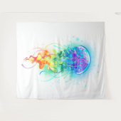 Rainbow-Qualle Wandteppich (Vorderseite (Horizontal))