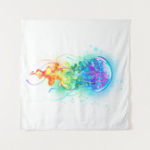Rainbow-Qualle Wandteppich (Vorderseite (Horizontal))