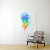 Rainbow-Qualle Wandteppich (Beispiel)