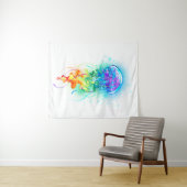 Rainbow-Qualle Wandteppich (Beispiel (Horizontal))