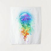 Rainbow-Qualle Wandteppich (Vorderseite)