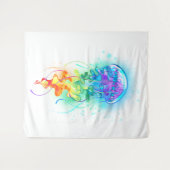 Rainbow-Qualle Wandteppich (Vorderseite (Horizontal))
