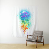 Rainbow-Qualle Wandteppich (Beispiel)