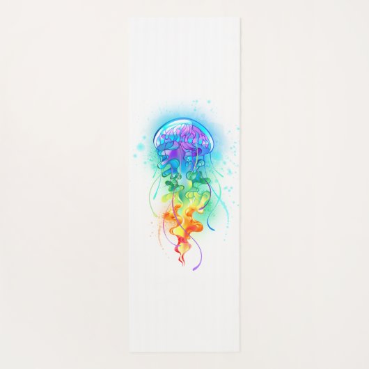 Rainbow-Qualle Yogamatte (Rückseite)