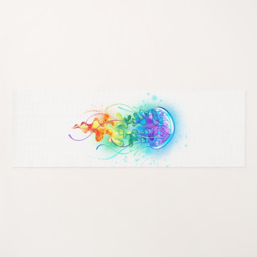 Rainbow-Qualle Yogamatte (Vorderseite (Horizontal))