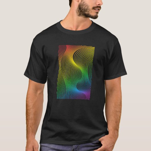 Rainbow Que Lesbian Gay T-Shirt (Vorderseite)