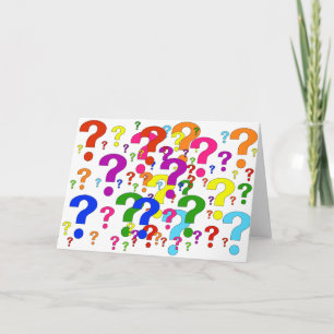Rainbow Question Marks Karte