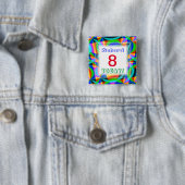 Rainbow Quilt Anpassbares Alter Button (Beispiel)