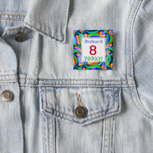 Rainbow Quilt Anpassbares Alter Button (Beispiel)