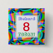 Rainbow Quilt Anpassbares Alter Button (Vorderseite)