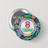 Rainbow Quilt Anpassbares Alter Button (Vorne & Hinten)