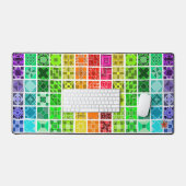Rainbow Quilt Desk Mat Schreibtischunterlage (Tastatur & Maus)