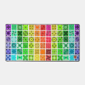 Rainbow Quilt Desk Mat Schreibtischunterlage (Vorderseite)