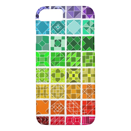 Rainbow Quilt Pattern Telefongehäuse Case-Mate iPhone Hülle (Rückseite)