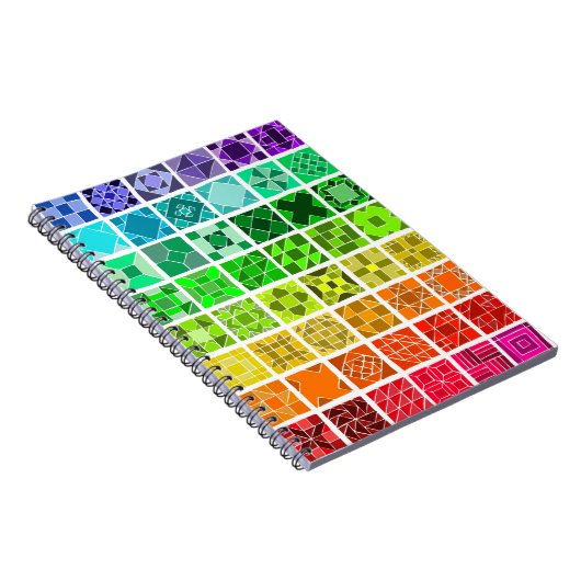 Rainbow-Quiltmuster-Notebook Notizblock (Rechte Seite)