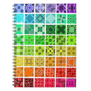 Rainbow-Quiltmuster-Notebook Notizblock