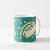 Rainbow Rabbit Coffee Tasse (VorderseiteRechts)