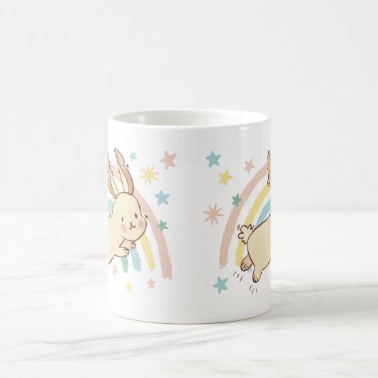 Rainbow Rabbit Kaffeetasse (Mittel)