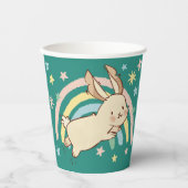 Rainbow Rabbit Paper Cups Pappbecher (Vorderseite)