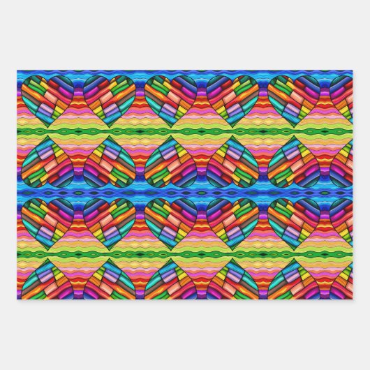 Rainbow Radiance: Lebhaft Geschenkpapier Set (Vorderseite)