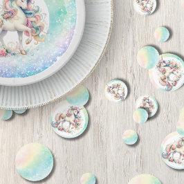 Rainbow Radiant Pastel Unicorn Party Konfetti