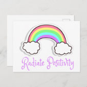 Rainbow Radiate Positivity, Positive mindset Postkarte (Vorne/Hinten)