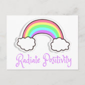 Rainbow Radiate Positivity, Positive mindset Postkarte (Vorderseite)