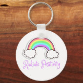 Rainbow Radiate Positivity, Positive mindset Schlüsselanhänger (Vorderseite)