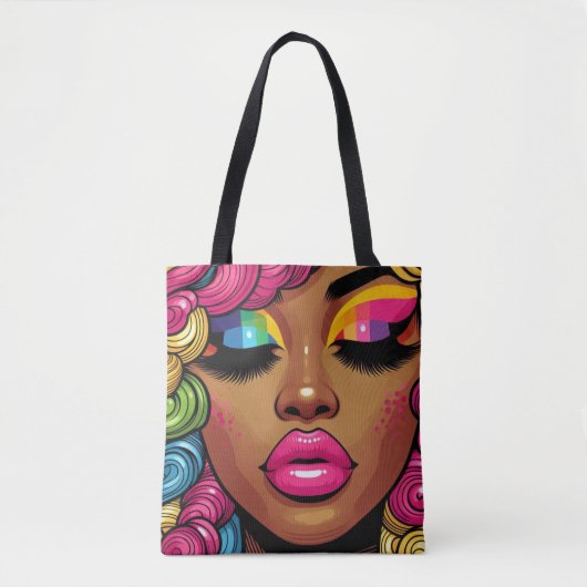 Rainbow Radiation Tote Bag Tasche (Vorderseite)