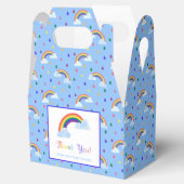 Rainbow Rain Drop Sprinkles Babydusche Geschenkschachtel (Geöffnet)