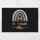 Rainbow Rainbow 1. Klasse Rainbow Zurück zur Schul Alkoholflaschenetikett (Einzelnes Label)