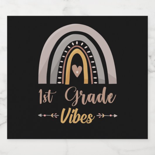 Rainbow Rainbow 1. Klasse Rainbow Zurück zur Schul Bierflaschenetikett (Einzelnes Label)