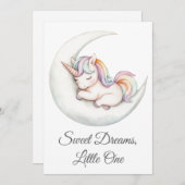 Rainbow Rainbow Crescent Moon Einladung (Vorne/Hinten)