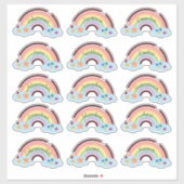 Rainbow Rainbow Custom Multiple Name Stickers Aufkleber (Blatt)