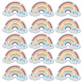 Rainbow Rainbow Custom Multiple Name Stickers Aufkleber (Vorderseite)