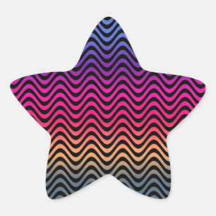 Rainbow Rainbow Diagonal Streifen Stern-Aufkleber