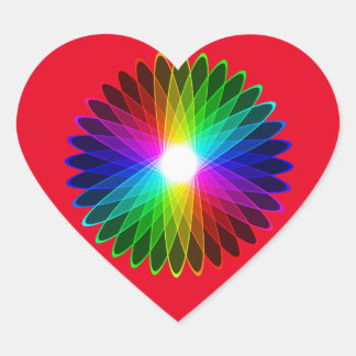 Rainbow Rainbow Halo Herz-Aufkleber